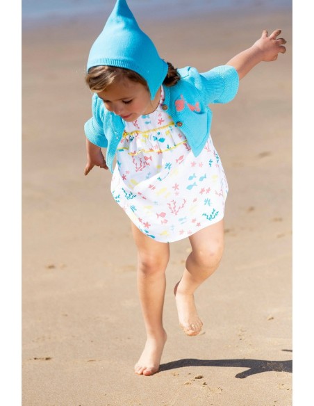 CHAQUETA BOLERO, PECES. KIDS CHOCOLATE.VERANO 22.