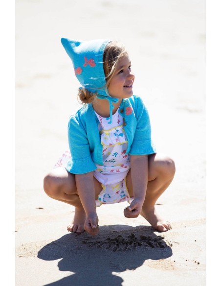 CHAQUETA BOLERO, PECES. KIDS CHOCOLATE.VERANO 22.