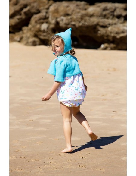 CHAQUETA BOLERO, PECES. KIDS CHOCOLATE.VERANO 22.