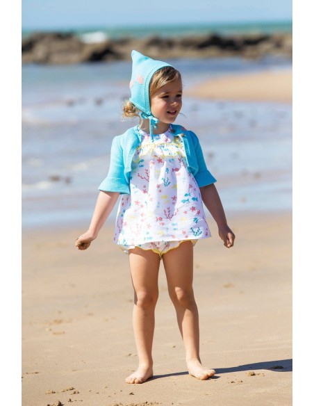 CHAQUETA BOLERO, PECES. KIDS CHOCOLATE.VERANO 22.