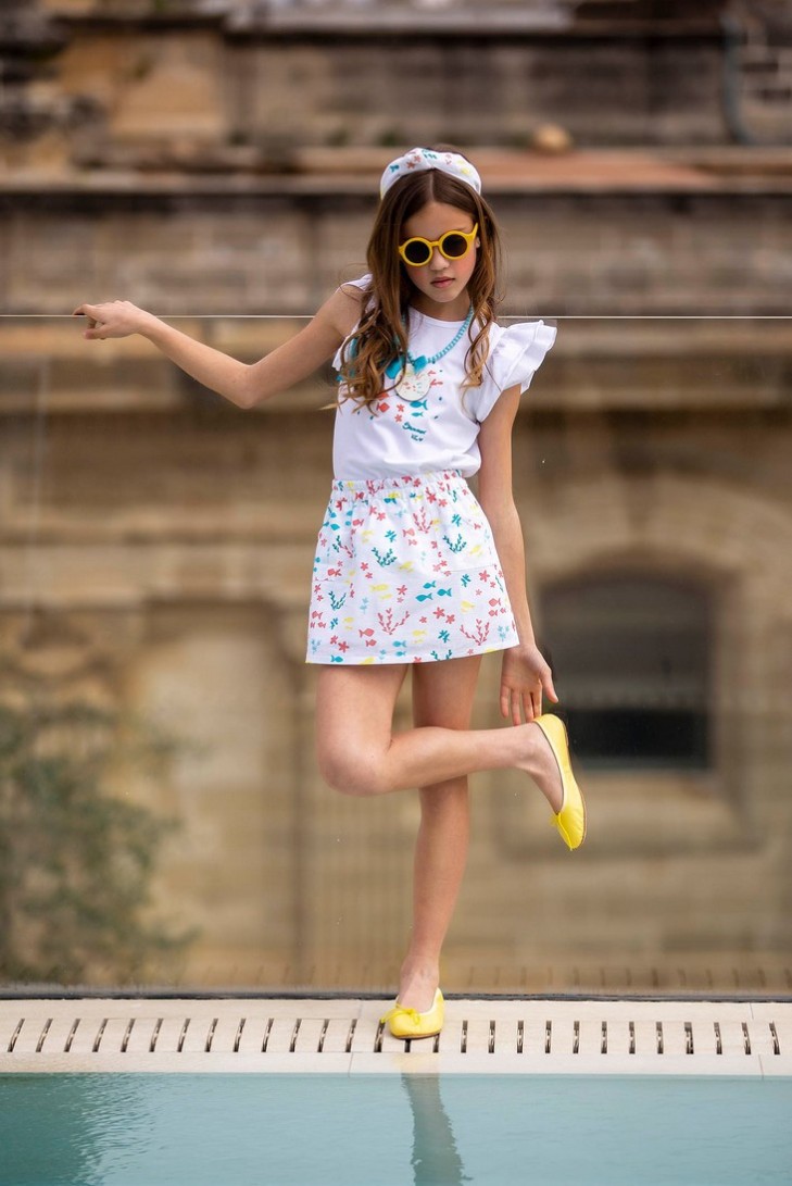 FALDA PECES. KIDS CHOCOLATE.VERANO 22.
