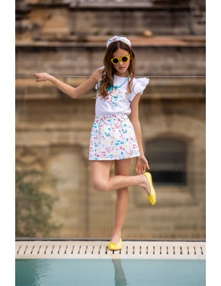 FALDA PECES. KIDS CHOCOLATE.VERANO 22.