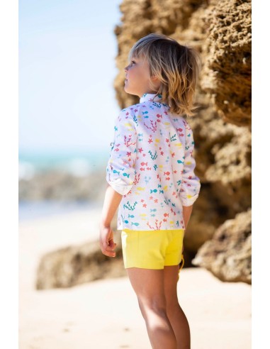SHORT  LIMÓN, C.PECES. KIDS CHOCOLATE.VERANO 22.