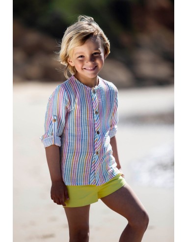 SHORT  LIMÓN, C.PECES. KIDS CHOCOLATE.VERANO 22.