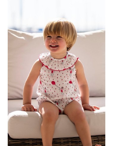 PELELE UNISEX GLOBOS, VERANO 22.KIDS CHOCOLATE.