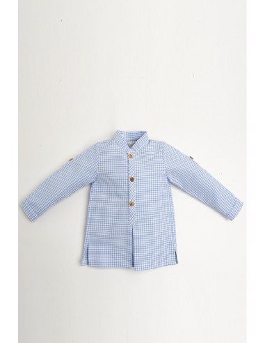 CAMISA BABY CUADRITOS, GLOBOS. KIDS CHOCOLATE.VERANO 22.