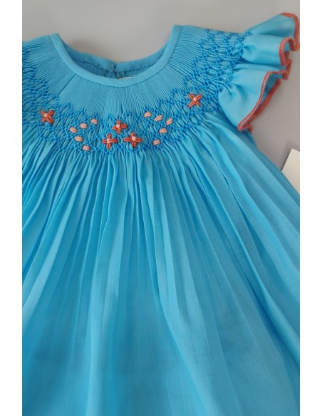JESUSITO PUNTO SMOCK ODETTE, TURQUESA. VERANO 22.