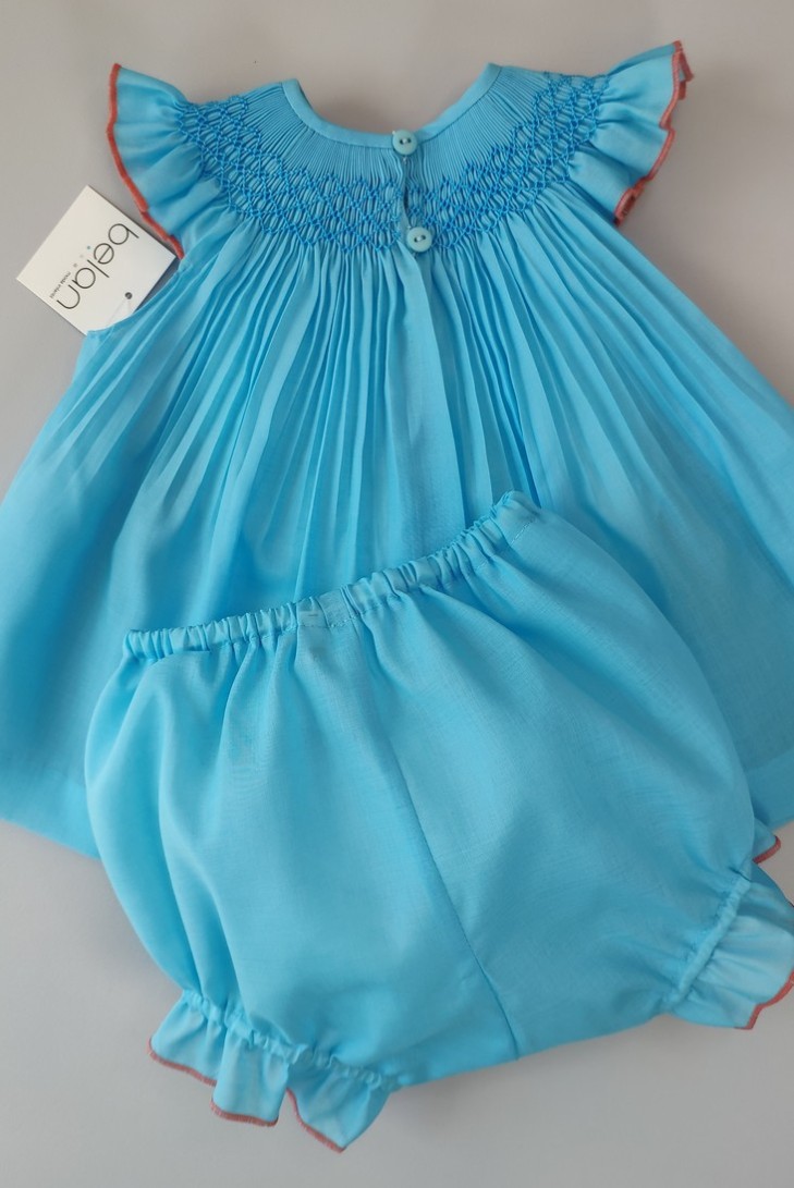 JESUSITO PUNTO SMOCK ODETTE, TURQUESA. VERANO 22.