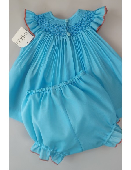 JESUSITO PUNTO SMOCK ODETTE, TURQUESA. VERANO 22.