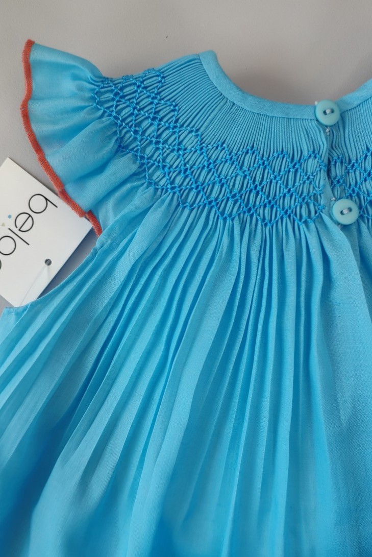 JESUSITO PUNTO SMOCK ODETTE, TURQUESA. VERANO 22.