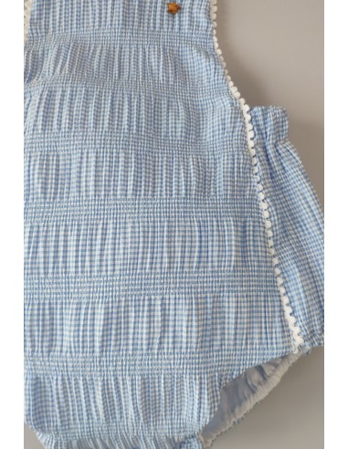 RANITA TIRANTES UNISEX MINI VICHY, CELESTE NUDE. VERANO 22.