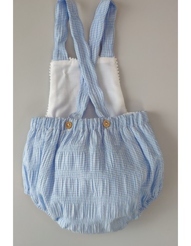 RANITA TIRANTES UNISEX MINI VICHY, CELESTE NUDE. VERANO 22.