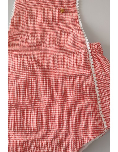 RANITA TIRANTES UNISEX MINI VICHY, ROJO. VERANO 22.