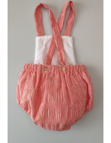RANITA TIRANTES UNISEX MINI VICHY, ROJO. VERANO 22.