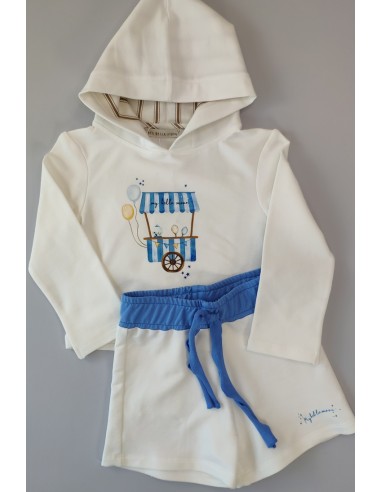 CONJUNTO UNISEX SUDADERA Y SHORT CANDY. VERANO 22.