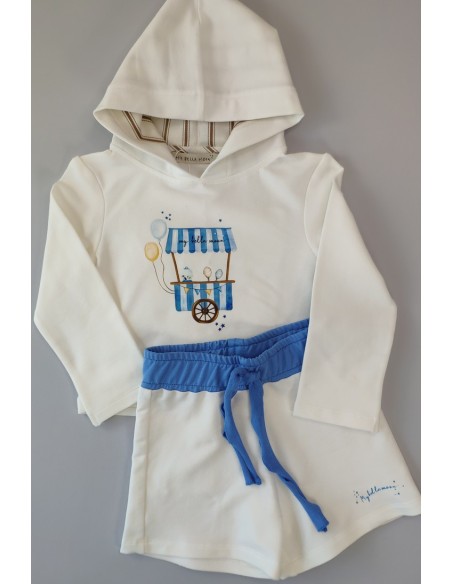 CONJUNTO UNISEX SUDADERA Y SHORT CANDY. VERANO 22.