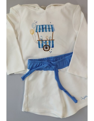 CONJUNTO UNISEX SUDADERA Y SHORT CANDY. VERANO 22.