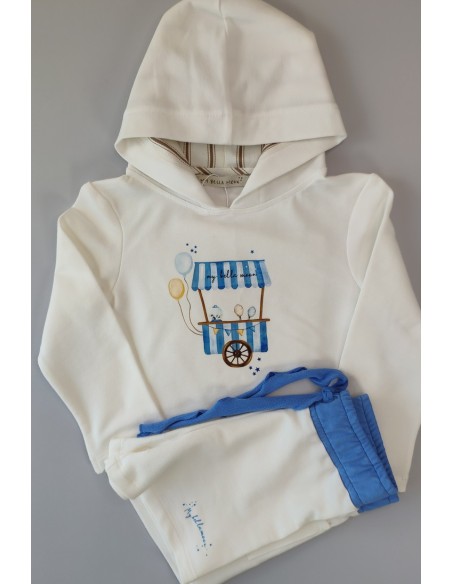 CONJUNTO UNISEX SUDADERA Y SHORT CANDY. VERANO 22.