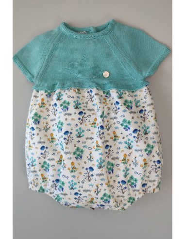 PELELE NIÑO "SPRING LOVER" DE PANGASA BABY, TURQUESA. VERANO 22.