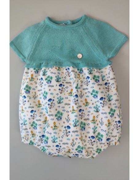 PELELE NIÑO "SPRING LOVER" DE PANGASA BABY, TURQUESA. VERANO 22.