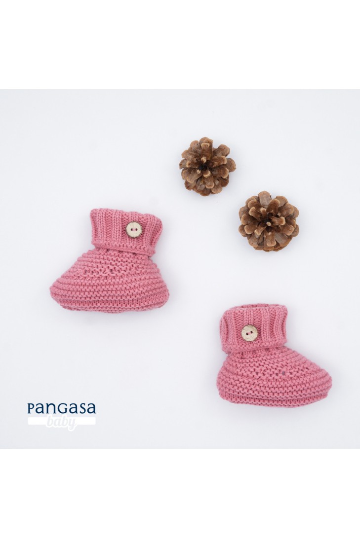 BOTITA UNISEX DE PANGASA BABY,CORAL. PUNTO GRUESO. INVIERNO 22.
