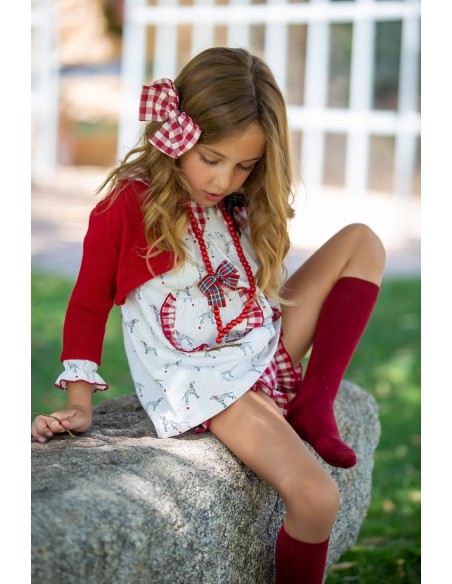 CHAQUETA ROJA DÁLMATA. KID'S CHOCOLATE.INVIERNO 22.