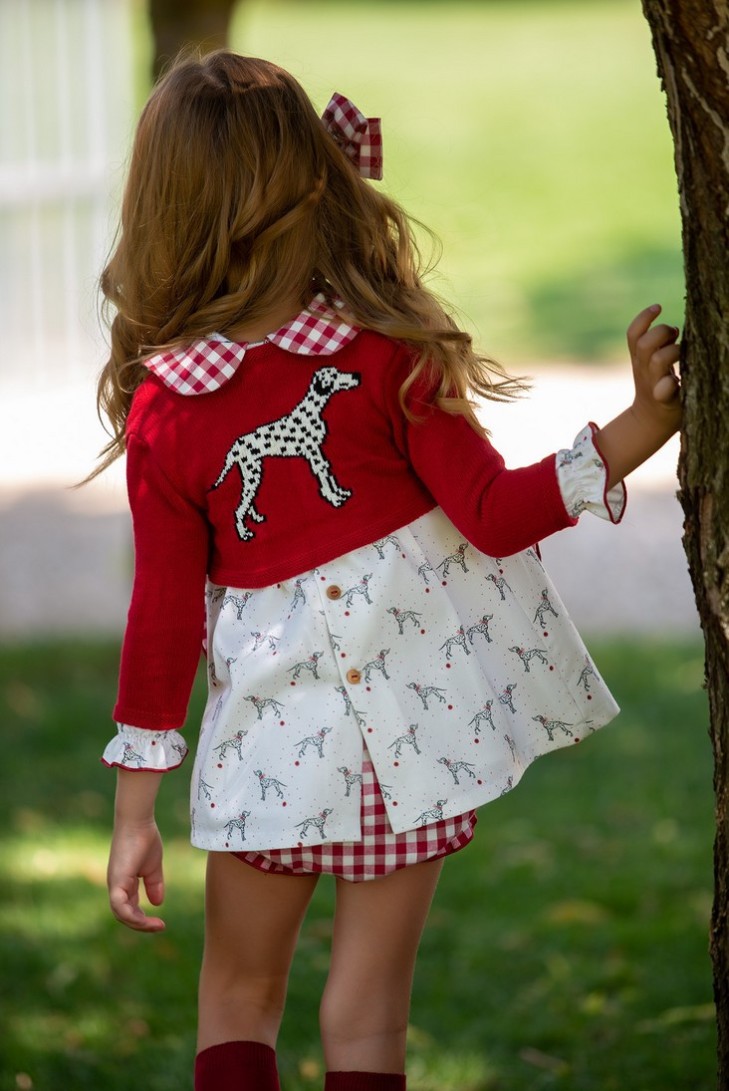 CHAQUETA ROJA DÁLMATA. KID'S CHOCOLATE.INVIERNO 22.