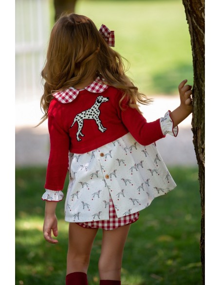 CHAQUETA ROJA DÁLMATA. KID'S CHOCOLATE.INVIERNO 22.