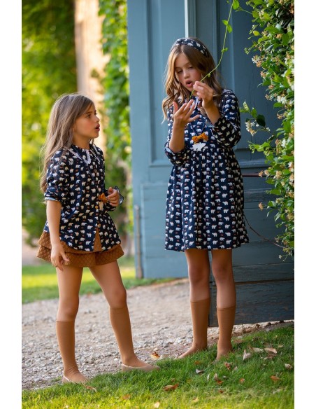 VESTIDO OSOS POLARES(TALLA GRANDE). KID'S CHOCOLATE. INVIERNO 22.