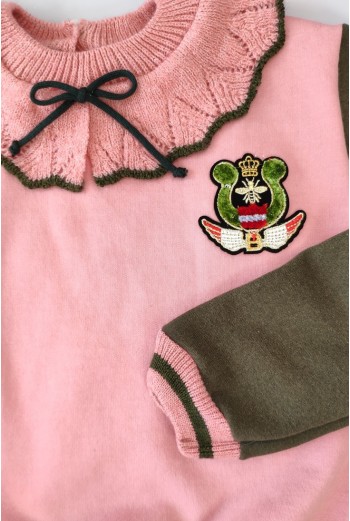 SUDADERA VERDE/ROSA, GLASGOW. INVIERNO 22. 2