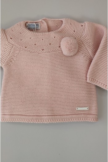 CONJUNTO PRIMERA PUESTA MOCETA DE PANGASA BABY, ROSA EMPOLVADO. INVIERNO 22. 2