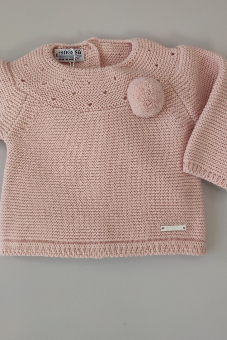 CONJUNTO PRIMERA PUESTA MOCETA DE PANGASA BABY, ROSA EMPOLVADO. INVIERNO 22.