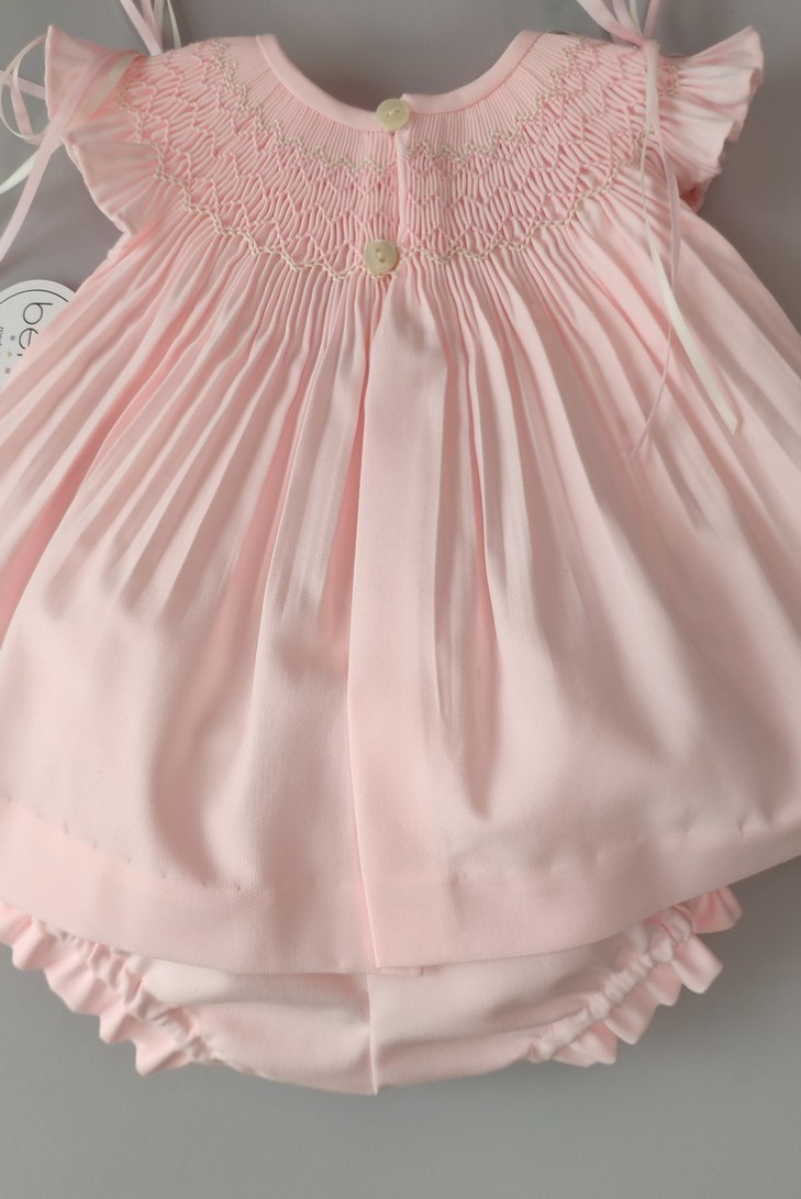 JESUSITO PUNTO SMOCK VIELLA ROSA-CRUDO. INVIERNO 22.