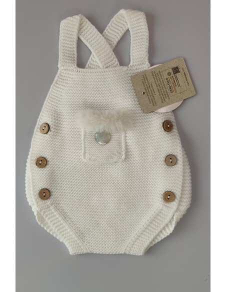 PETO BOLSILLO UNISEX DE PANGASA BABY, MARFIL. INVIERNO 22.