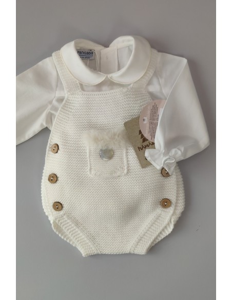 PETO BOLSILLO UNISEX DE PANGASA BABY, MARFIL. INVIERNO 22.