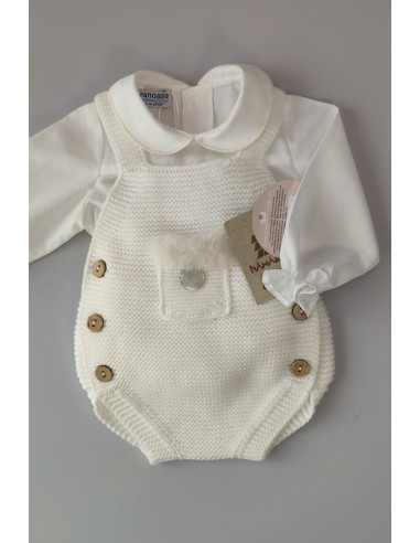 BLUSA VIELLA UNISEX DE PANGASA BABY, MARFIL. INVIERNO 22.