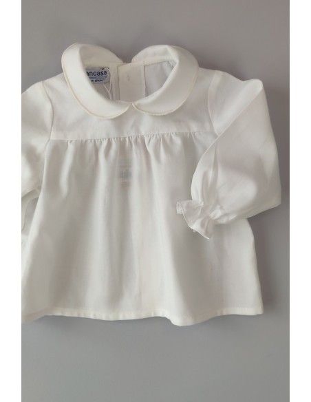 BLUSA VIELLA UNISEX DE PANGASA BABY, MARFIL. INVIERNO 22.