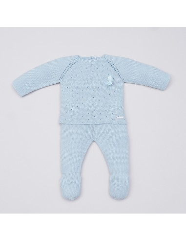 CONJUNTO PRIMERA PUESTA VICHY UNISEX DE PANGASA BABY, VERDE AGUA. VERANO 23.