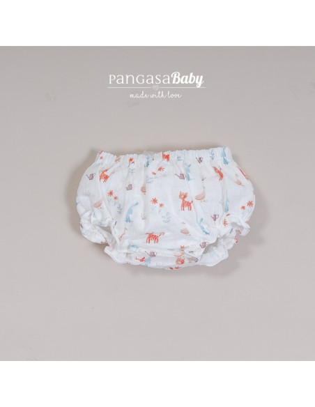 BRAGA VESTIDO TIGRE DE PANGASA BABY, MANDARINA. VERANO 23.