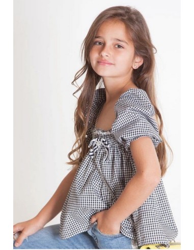 BLUSÓN VICHY NEGRO, BIANCA. VERANO 23.