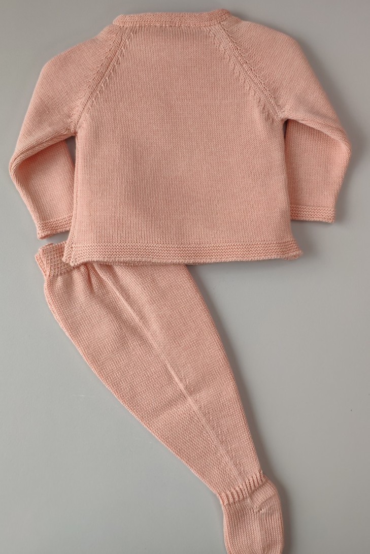 CONJUNTO JUBÓN Y POLAINA ANÍS DE ESTRELLA, PAPAYA. VERANO 23.
