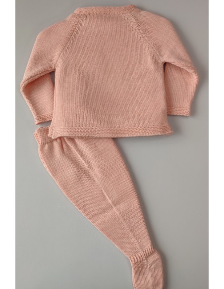 CONJUNTO JUBÓN Y POLAINA ANÍS DE ESTRELLA, PAPAYA. VERANO 23.