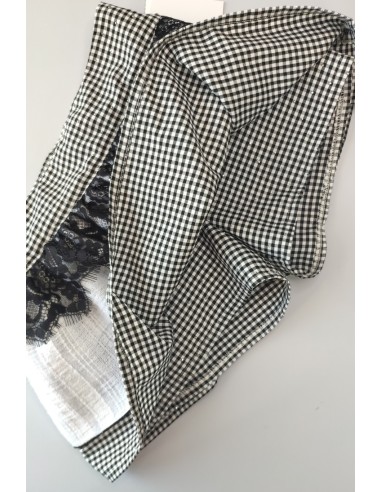 FALDA/SHORT VICHY NEGRO, BIANCA. VERANO 23.