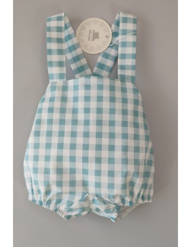 PETO VICHY DE PANGASA BABY, VERDE AGUA. VERANO 23.