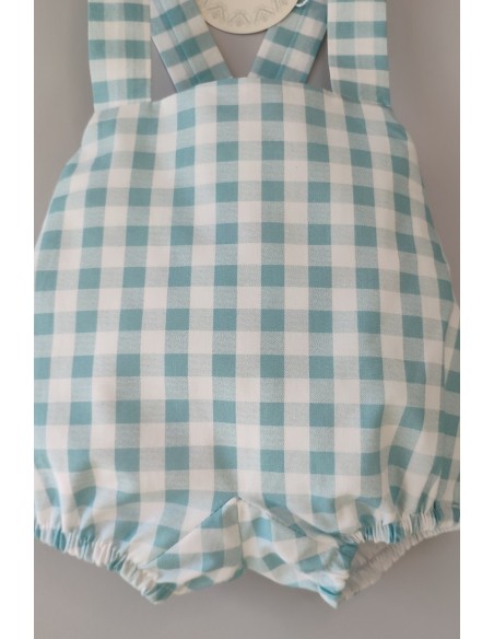 PETO VICHY DE PANGASA BABY, VERDE AGUA. VERANO 23.