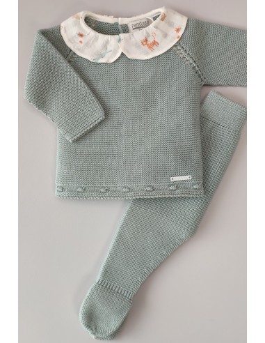CONJUNTO PRIMERA PUESTA UNISEX TIGRE DE PANGASA BABY, VERDE MAR. VERANO 23.