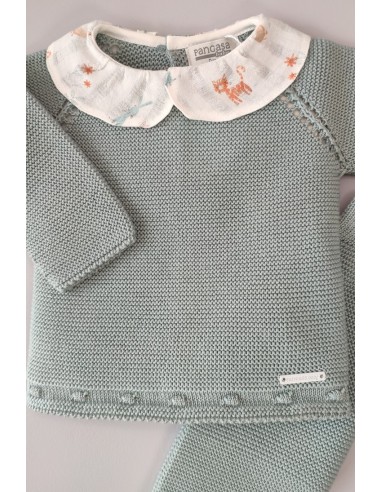 CONJUNTO PRIMERA PUESTA UNISEX TIGRE DE PANGASA BABY, VERDE MAR. VERANO 23.