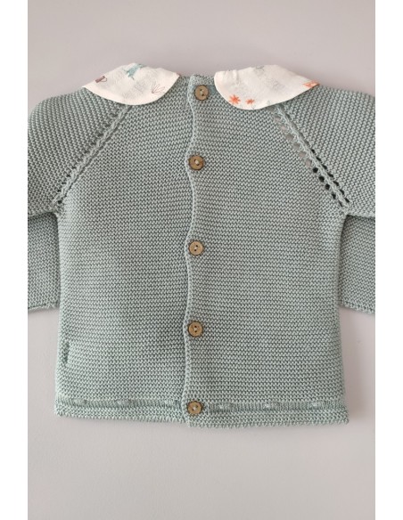 CONJUNTO PRIMERA PUESTA UNISEX TIGRE DE PANGASA BABY, VERDE MAR. VERANO 23.