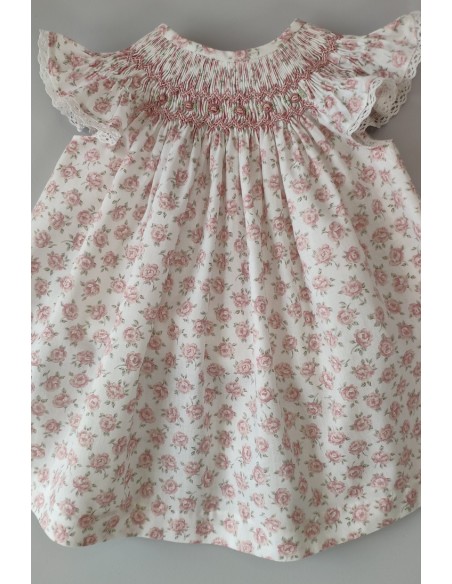 VESTIDO FLORES, ROSA. VERANO 23.