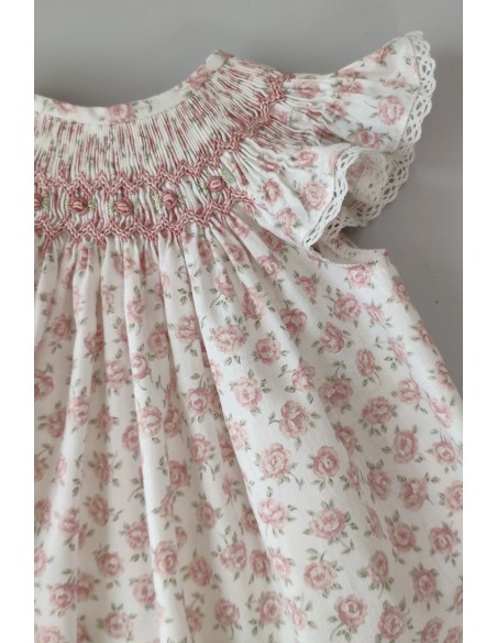 VESTIDO FLORES, ROSA. VERANO 23.